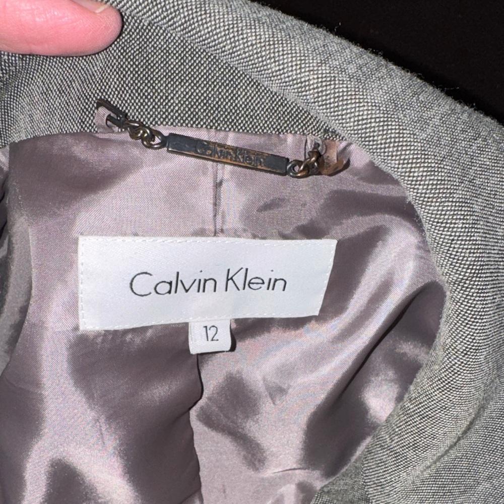 Women's Calvin Klein Gray Blazer size 12 - Picture 5 of 8